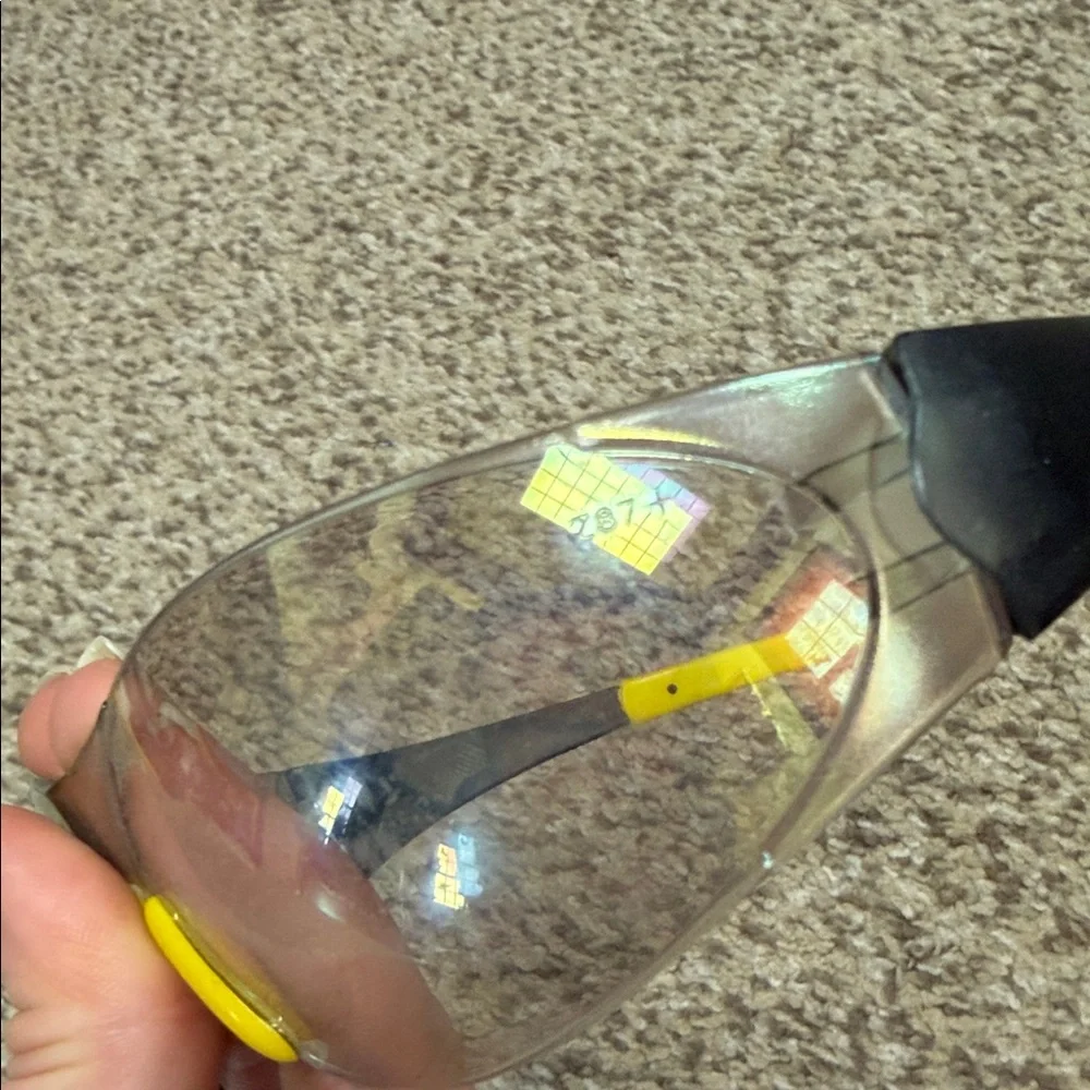 Yellow and Black Safety Glasses
